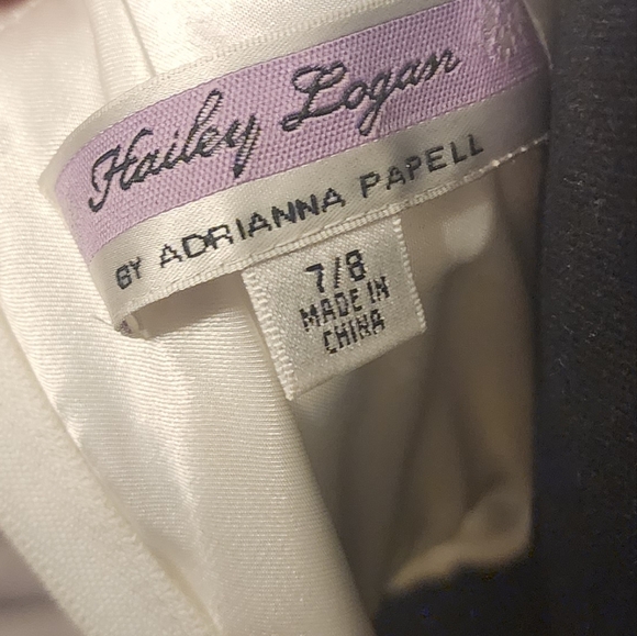 Adrianna Papell White Beaded Front Accent Dress - Picture 2 of 9